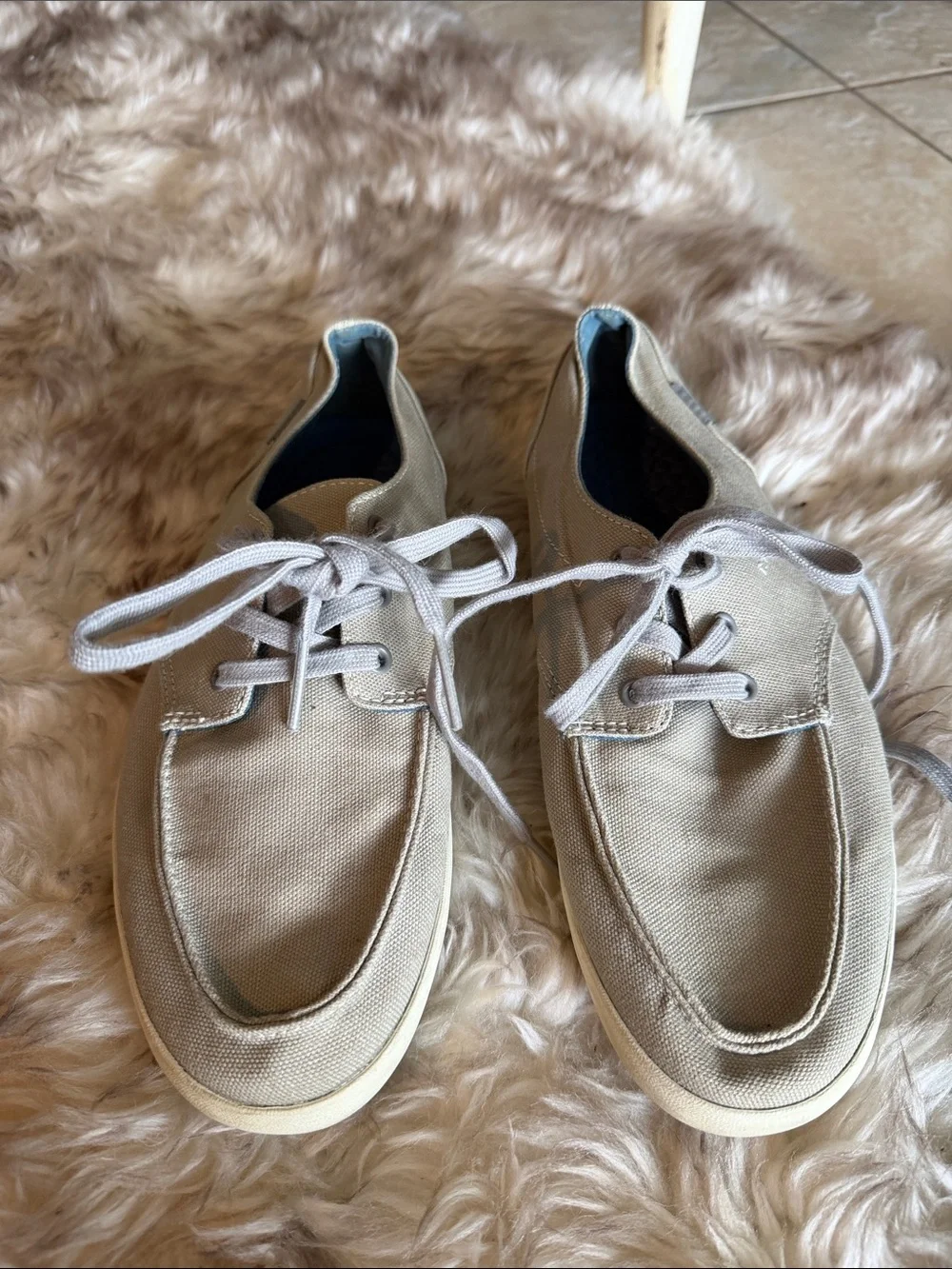 Reef deck hand boat Casual Canvas cushion pad Lace-Up Shoes sneaker Gray 8